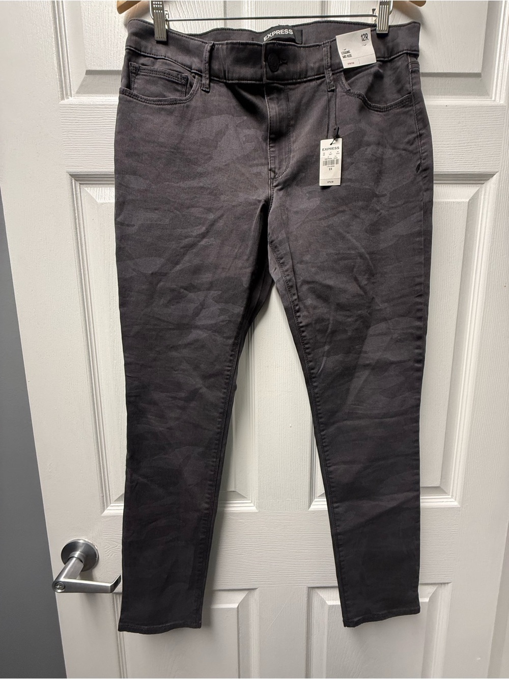 Express Women’s Charcoal Camo Skinny Jeans